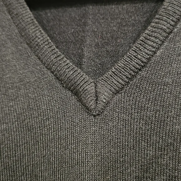 Black V-Neck Sweater with Embroidered Dog Design - Picture 7 of 11